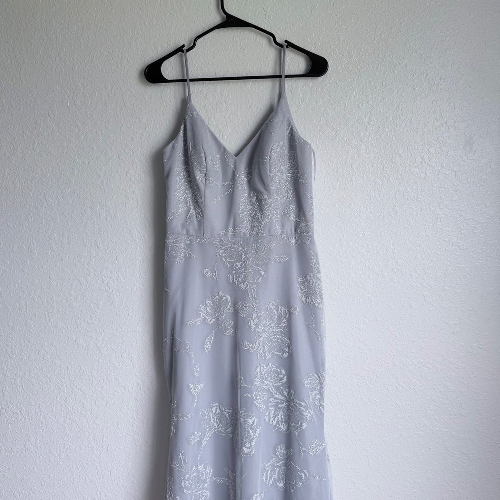 Hayley Paige 5717 Prom Gown Size 6 Glitter Formal Evening Dress Long Glam Straps - Picture 3 of 12